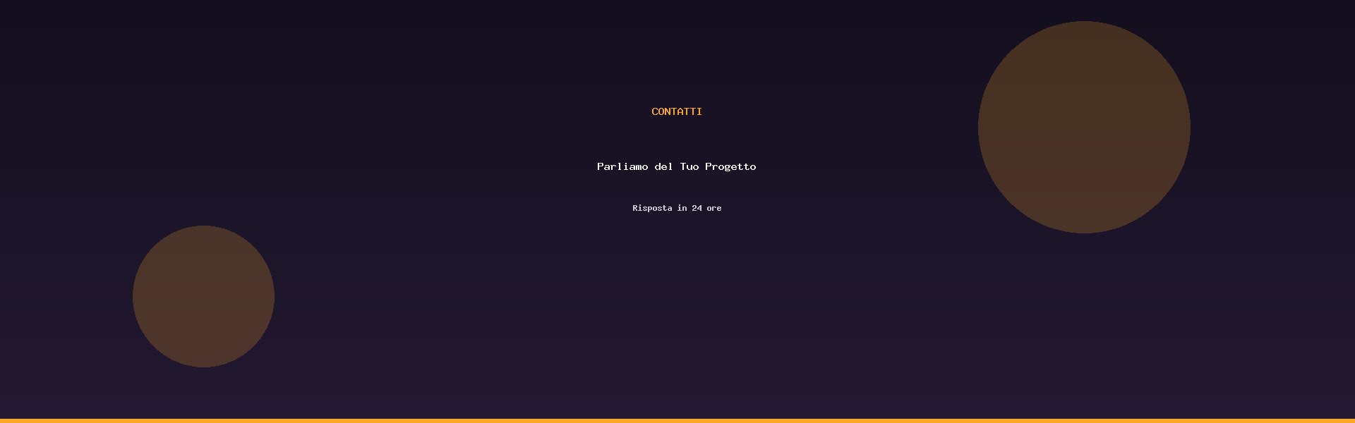 Parliamo del tuo progetto