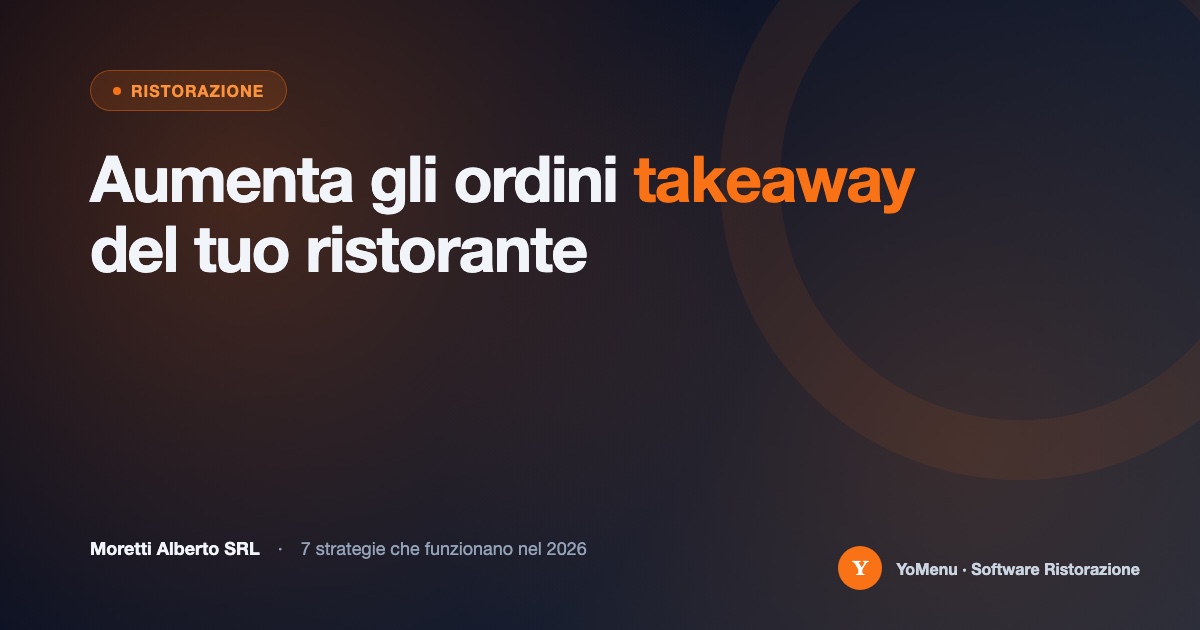 Come aumentare gli ordini takeaway del tuo ristorante: 7 strategie che funzionano